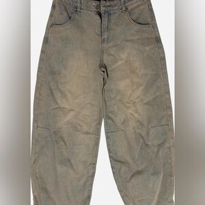 Edikted women's baggy Washed blue-grey jeans